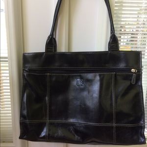 Italian-made black leather bag